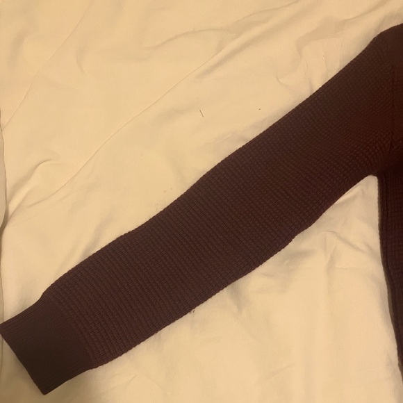 Sezane Octobre Chuck Sweater Merino Wool Burgundy Size Small - Picture 2 of 4